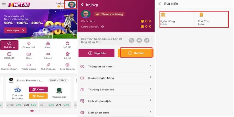 Hướng Dẫn Rút Tiền Net88: Các Bước Cần Thực Hiện